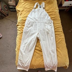 White Gap Oversized Overalls NWT Size XL